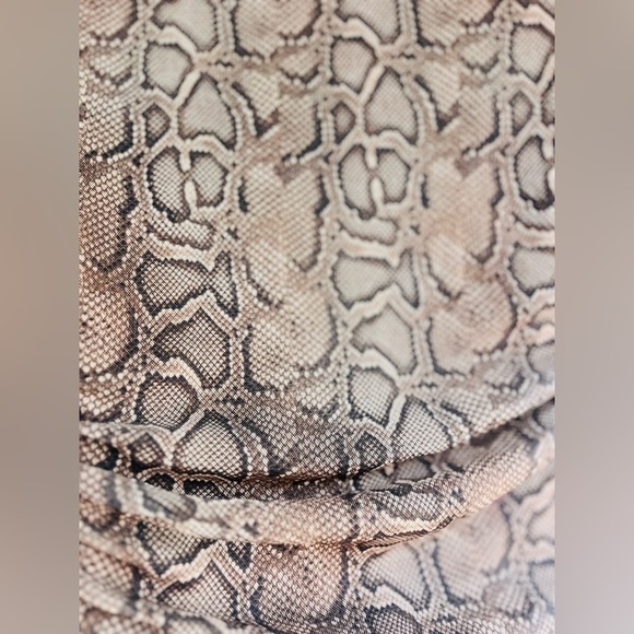 Zara Snake print New Draped Tulle Dress snake print size S NWT - Picture 7 of 8